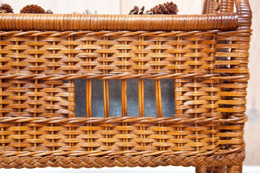 wicker flower stands