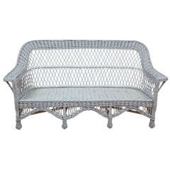 Antique Bar Harbor Wicker Sofa