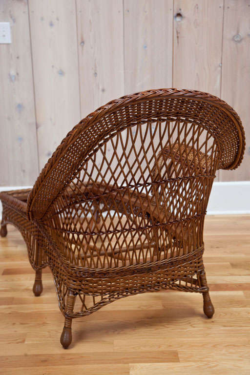 20th Century Paine Furniture Co. Wicker Chaise