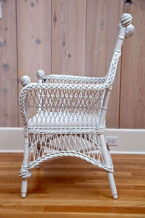 Antique Victorian Wicker Armchair 1