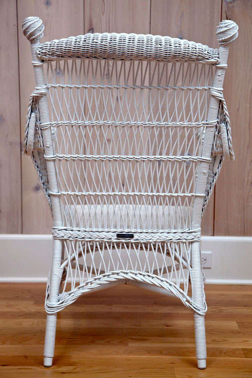 Antique Victorian Wicker Armchair 3