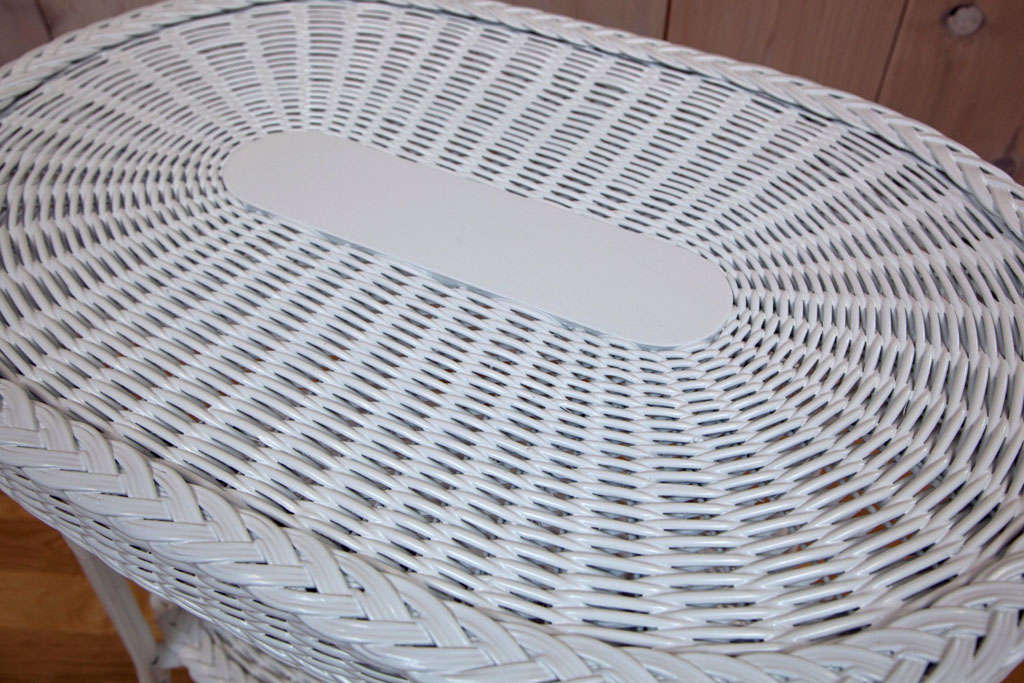 oblong rattan table