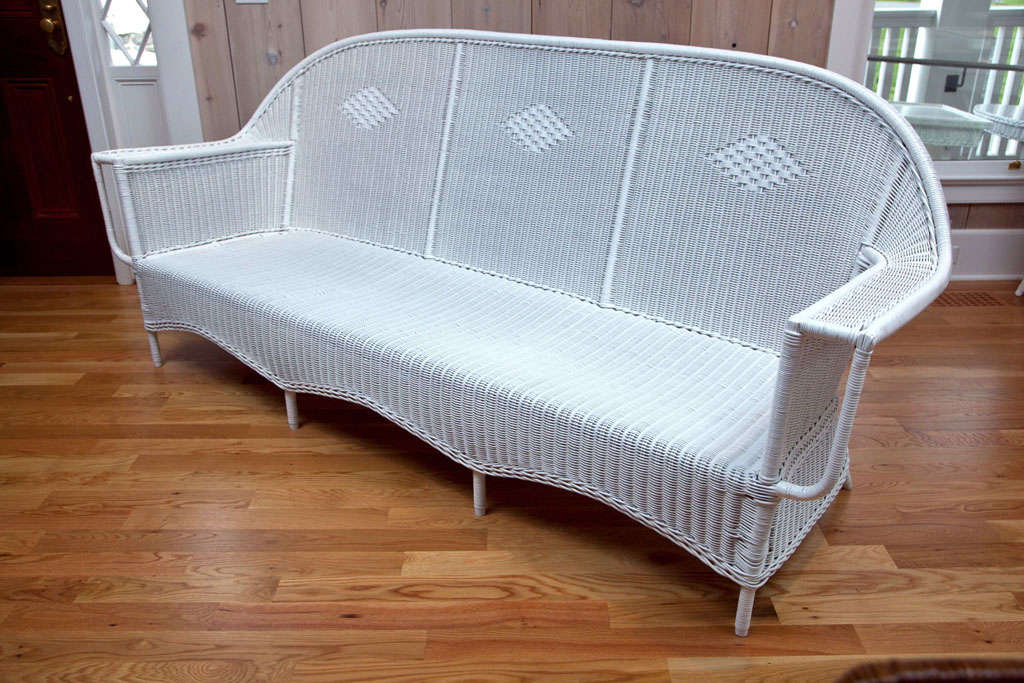 Metal Deco Wicker Sofa