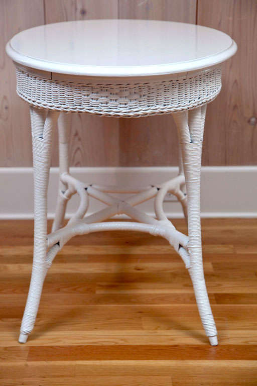 Reed Oval Wicker Table