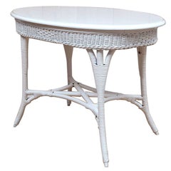 Oval Wicker Table