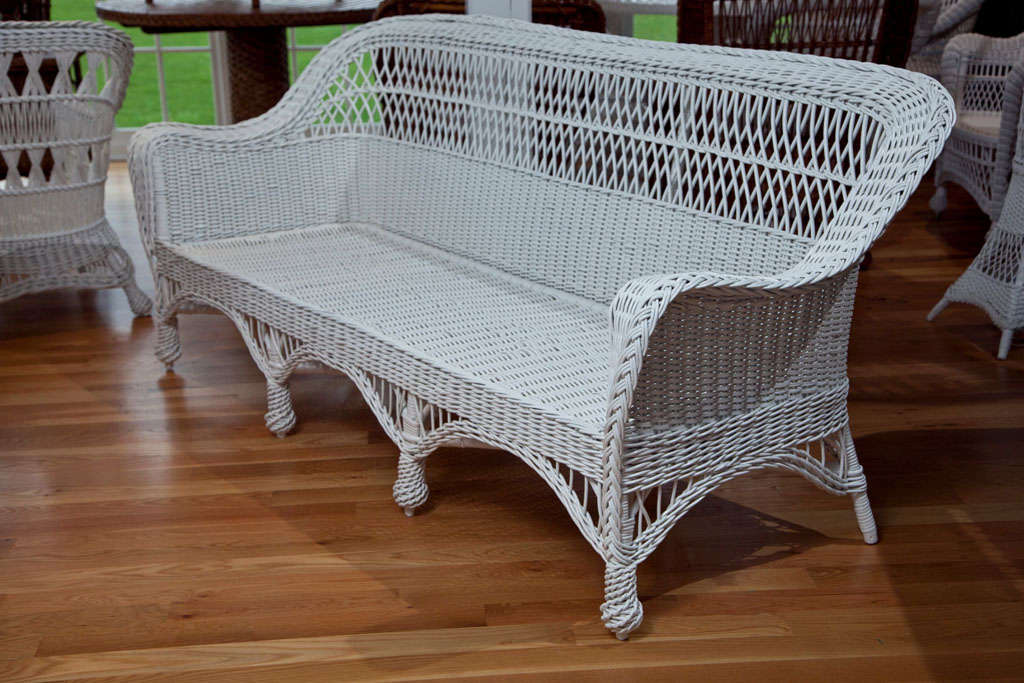 Antique Bar Harbor Wicker Sofa at 1stDibs vintage wicker sofa, wicker