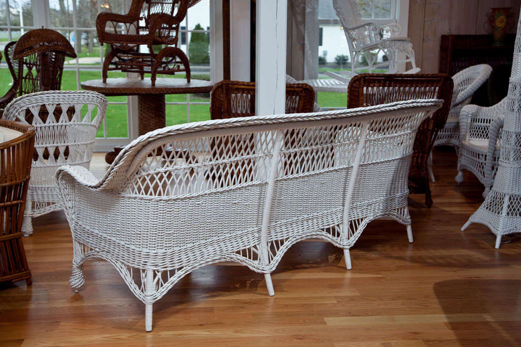Antique Bar Harbor Wicker Sofa at 1stDibs vintage wicker sofa, wicker