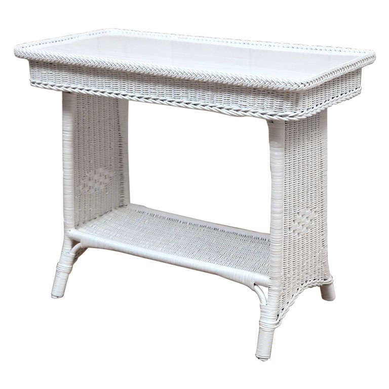 Antique Wicker Table at 1stDibs