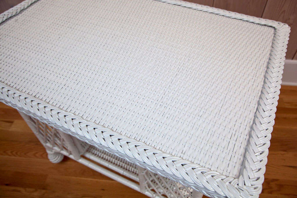 Antique Wicker Library Table at 1stDibs antique wicker table