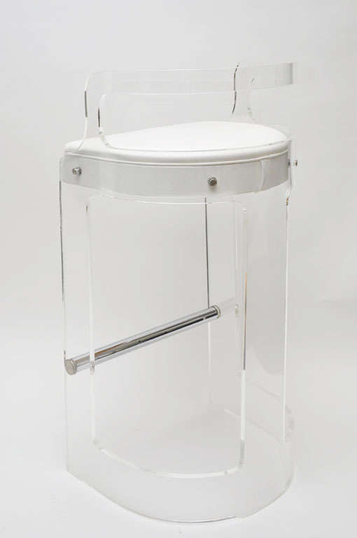 LUCITE BAR STOOLS - SET OF 3 3