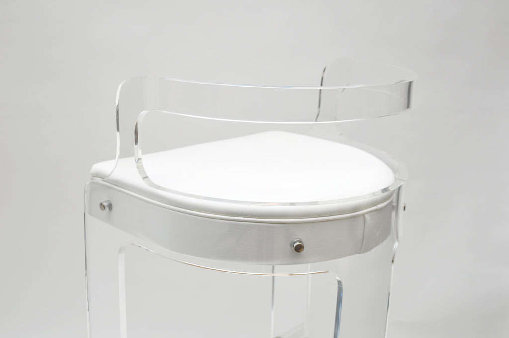 LUCITE BAR STOOLS - SET OF 3 4