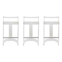 LUCITE BAR STOOLS - SET OF 3