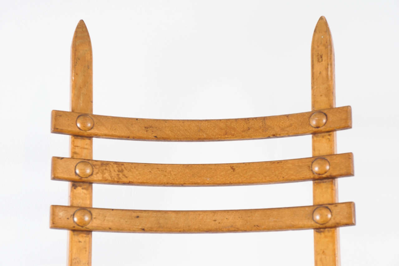 Art Nouveau Interesting Austrian Turn of the Century Ladderback Chair