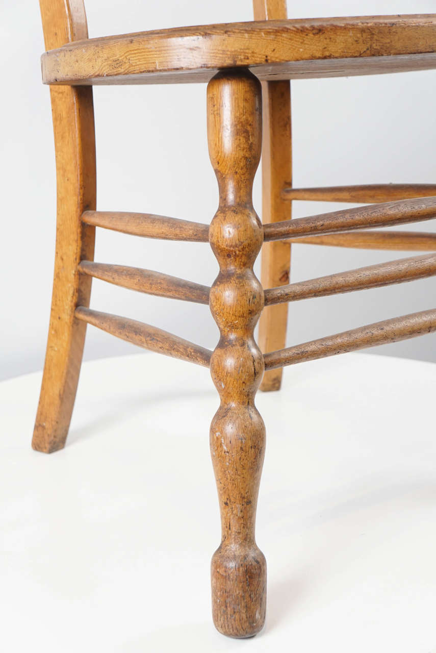 Interesting Austrian Turn of the Century Ladderback Chair 1