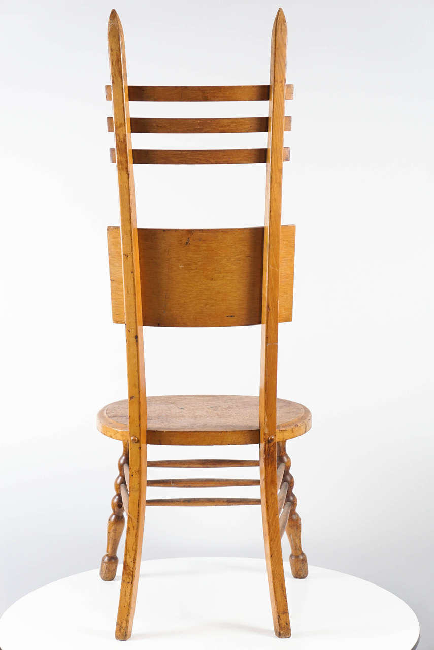 Interesting Austrian Turn of the Century Ladderback Chair 3