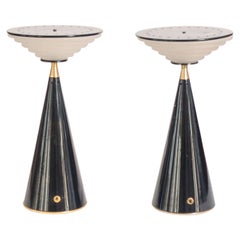 Mid-Century Modern Pair of Table Lamps Ziggurat by Shigeaki Asahara for Stilnovo