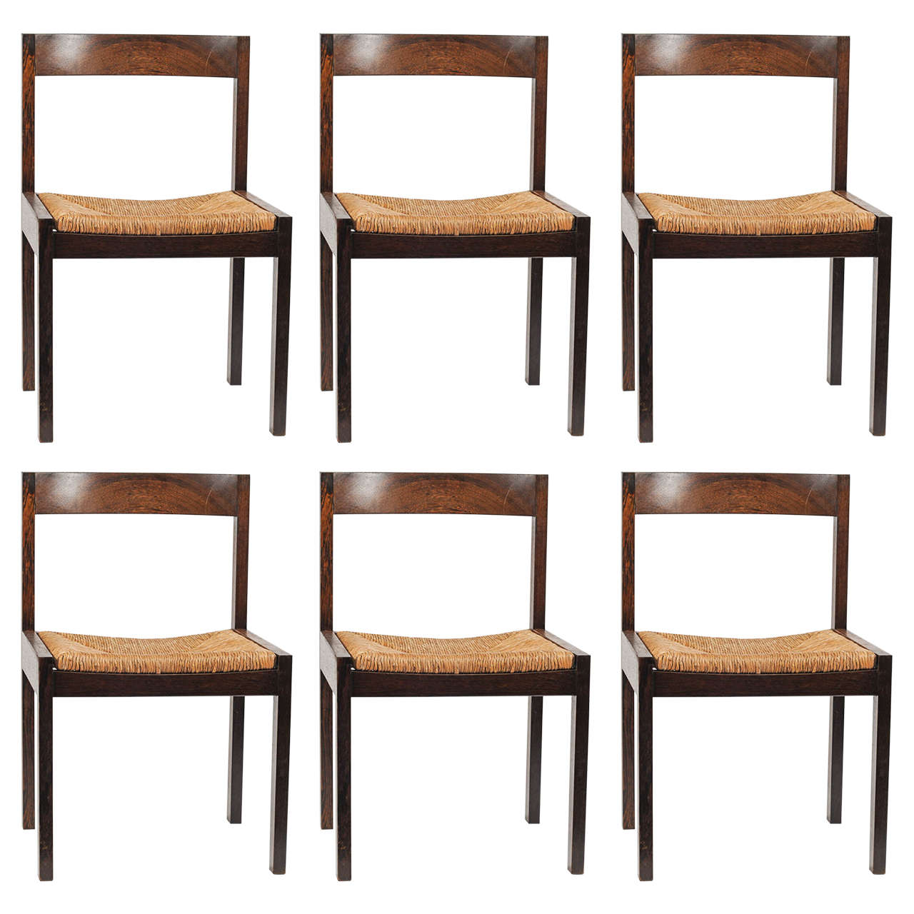 Set of Six Elegant Dining Chairs by Martin Visser for 't Spectrum