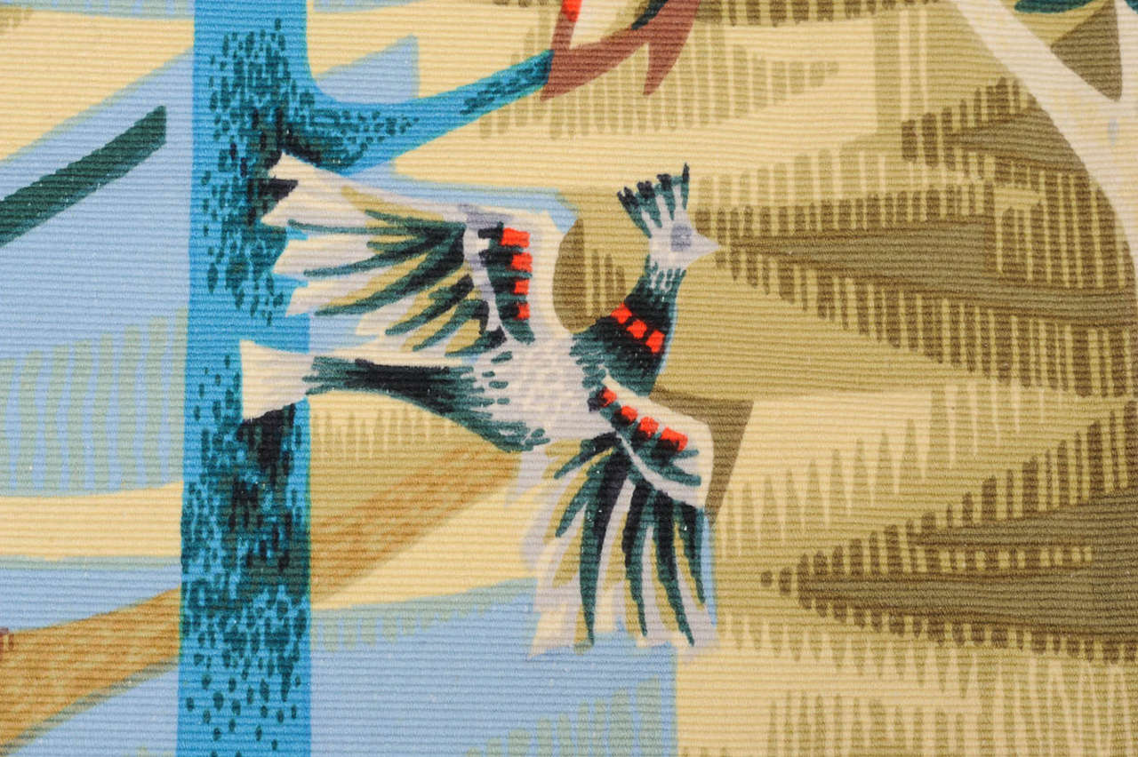 Laine La Forêt, tapisserie des années 1950 de Robert The Debiève