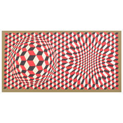 Large Victor Vasarely Lithograph, Edition 66 of 250 3