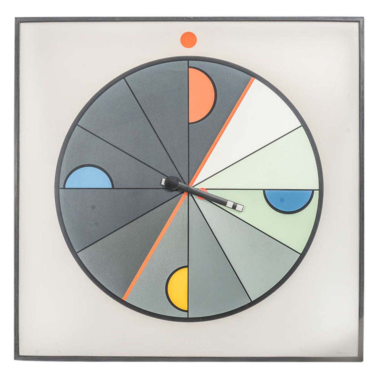 Memphis Clock Project Oversized Wall Clock in Memphis Style by Morphos at 1stDibs | memphis ...