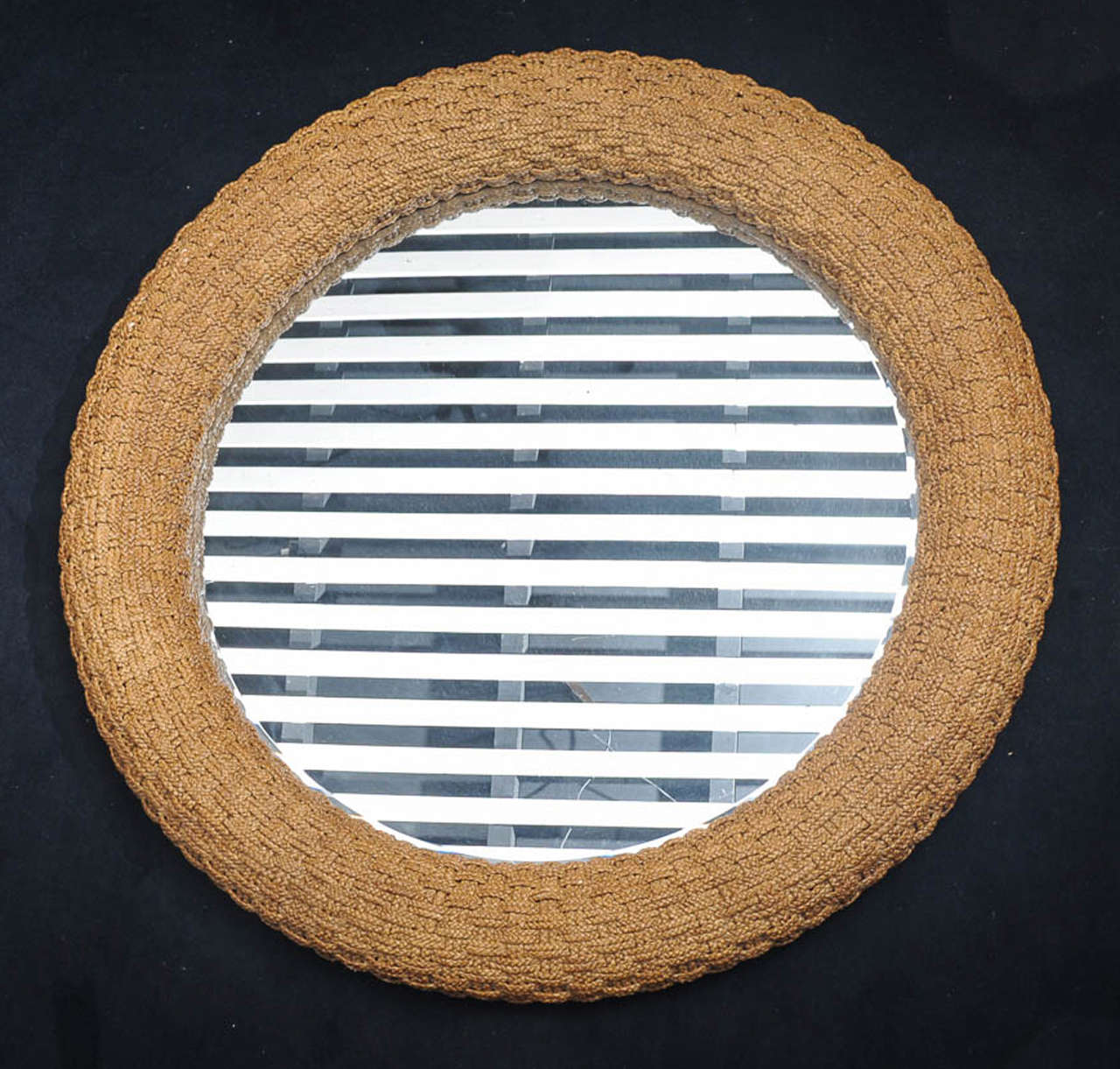 Oversized Woven Nautical Mirror by Lexington at 1stDibs