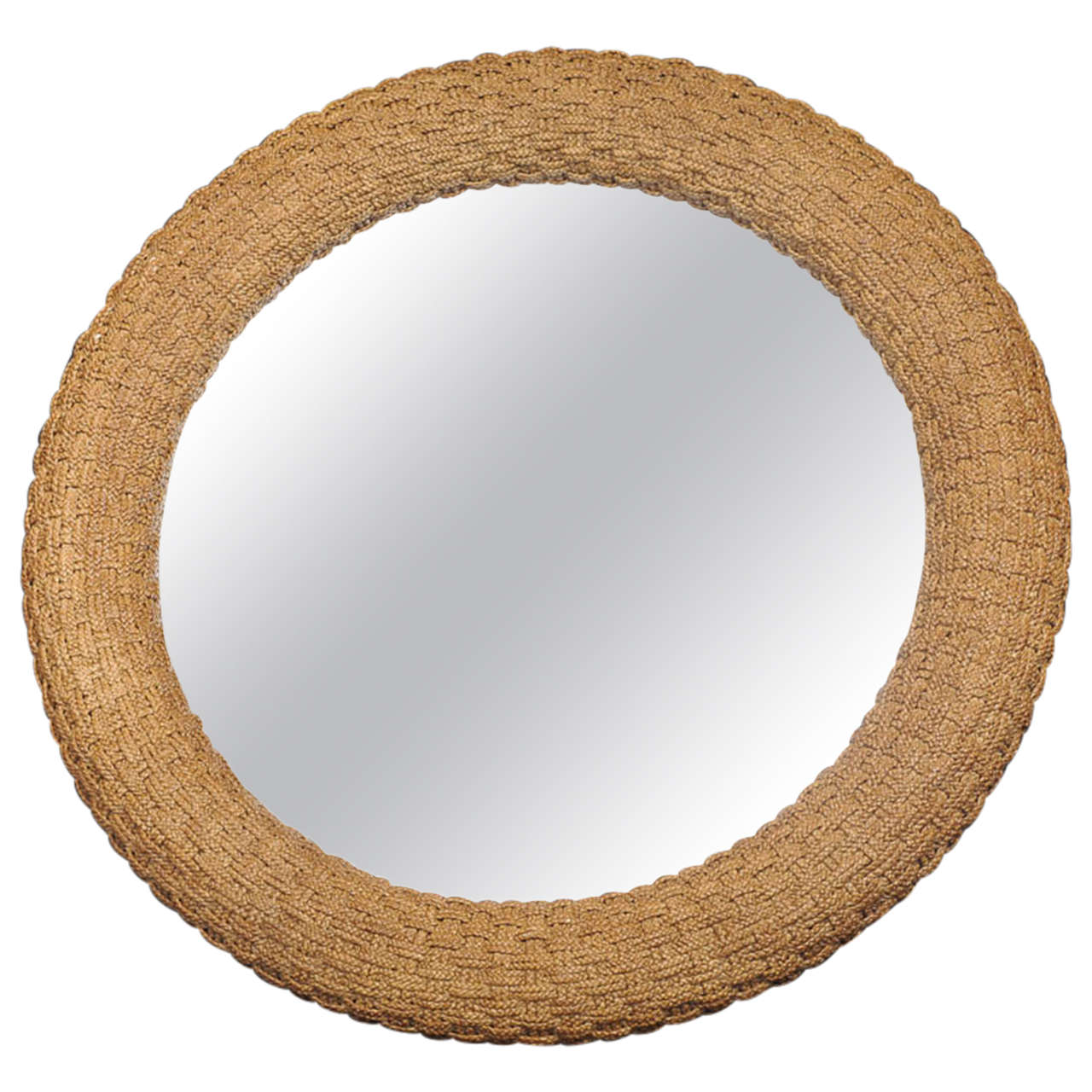 Oversized Woven Nautical Mirror by Lexington at 1stDibs