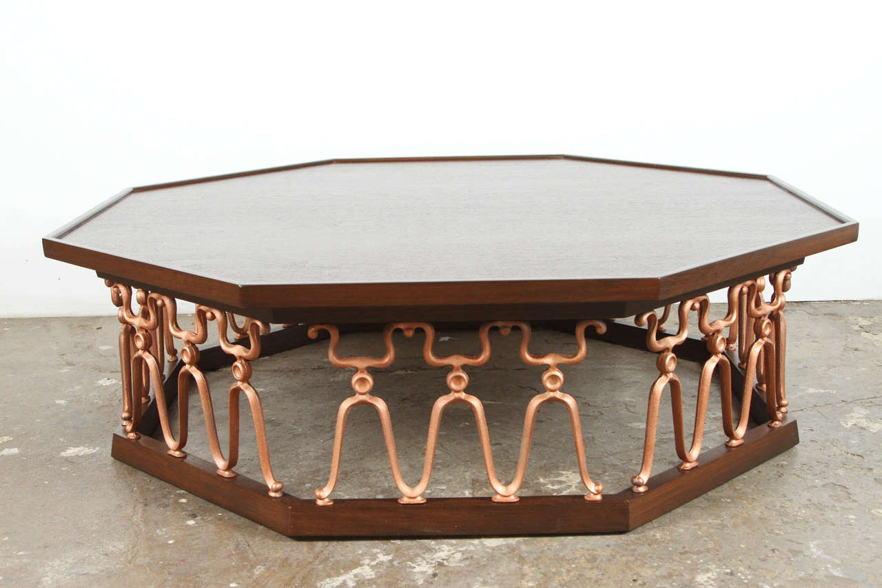 Stunning & Rare mid century refinished coffee table designed by John Van Koert for the 