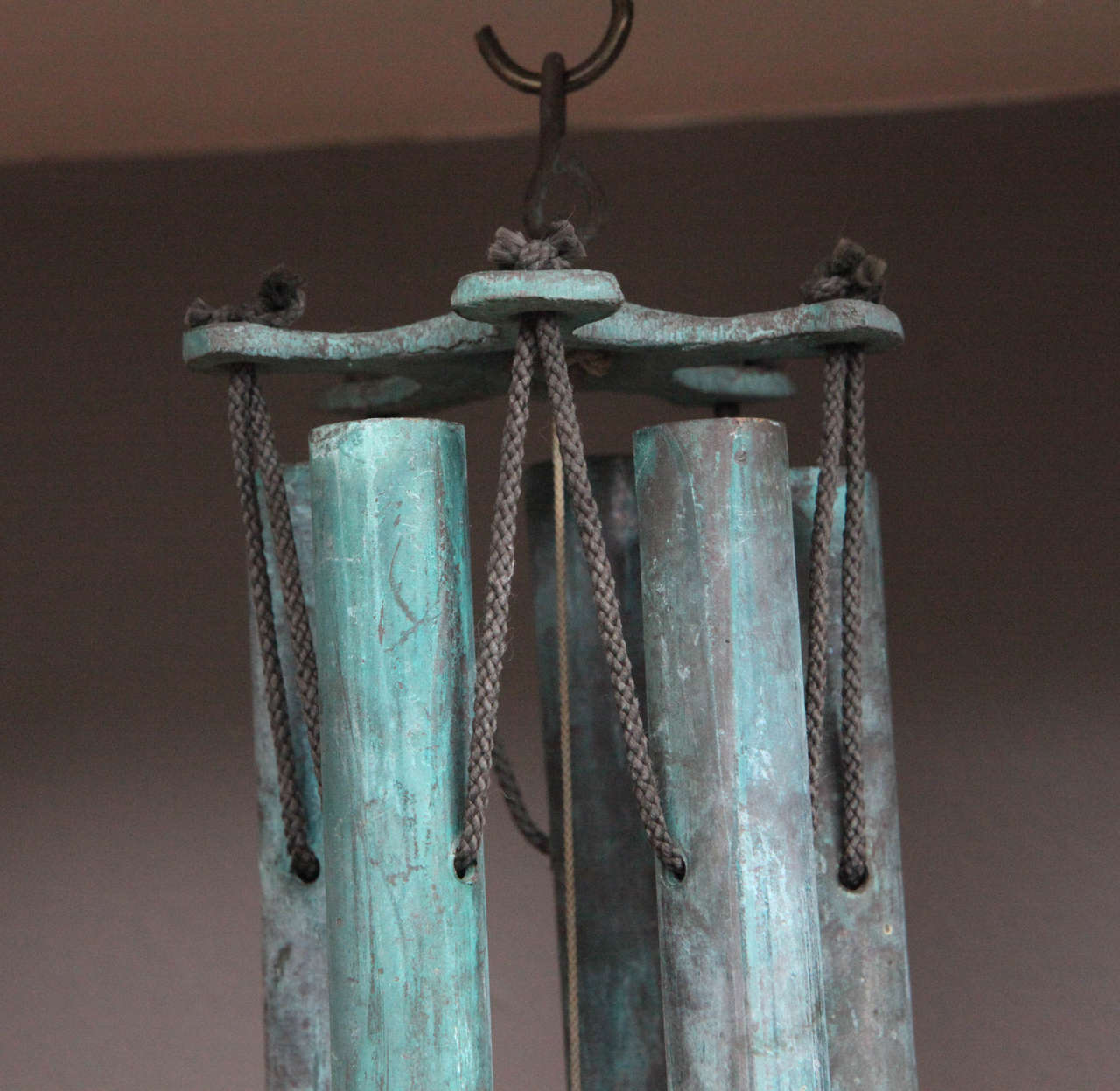 Mid-Century Modern Beautifully Patinated Copper Wind Chime