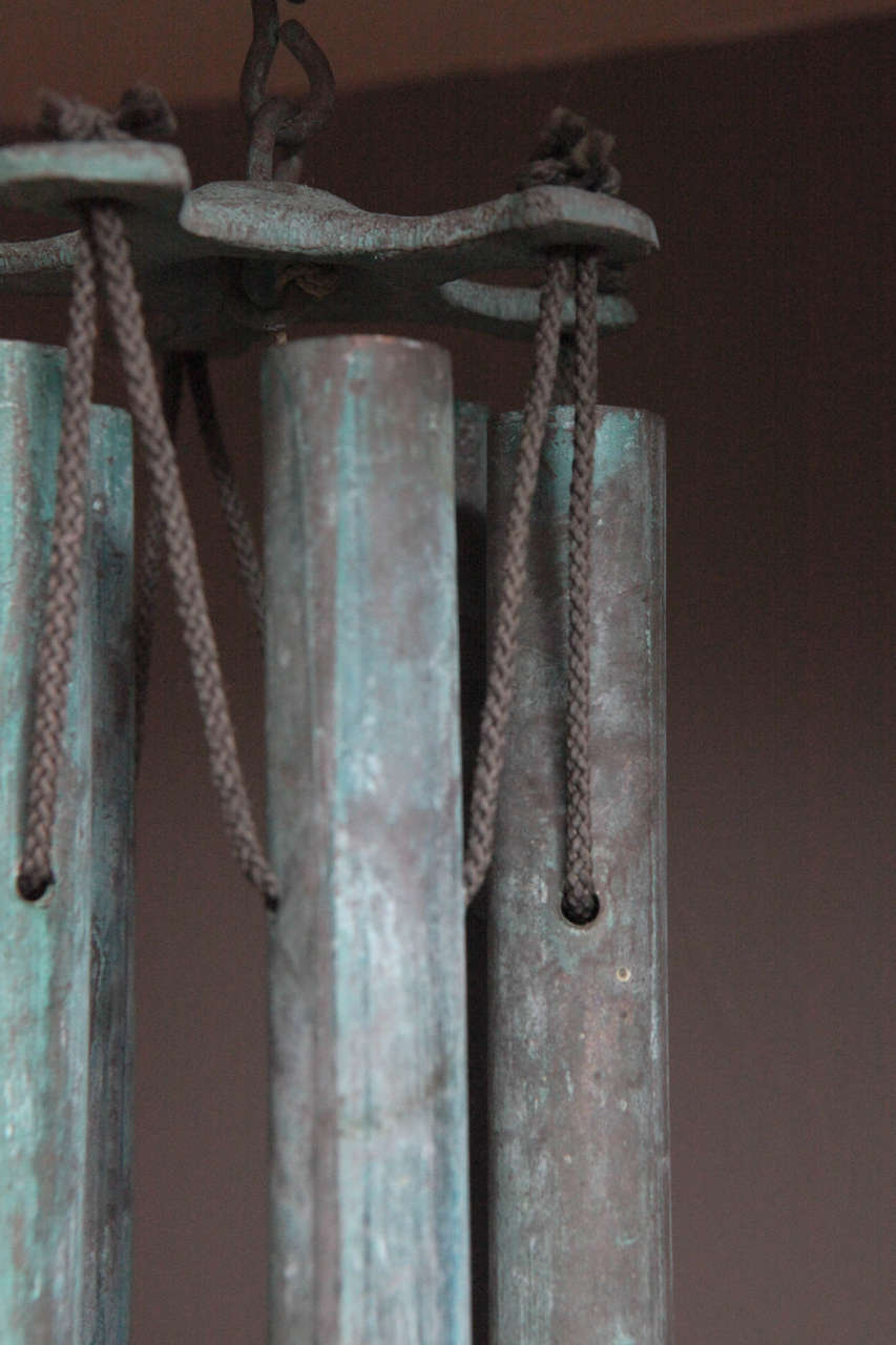 Beautifully Patinated Copper Wind Chime 1