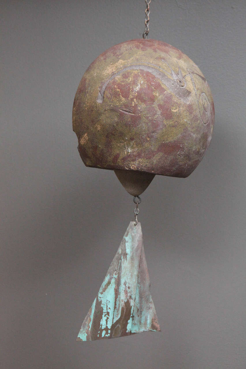 Mid-Century Modern Ceramic Bell by Paolo Soleri