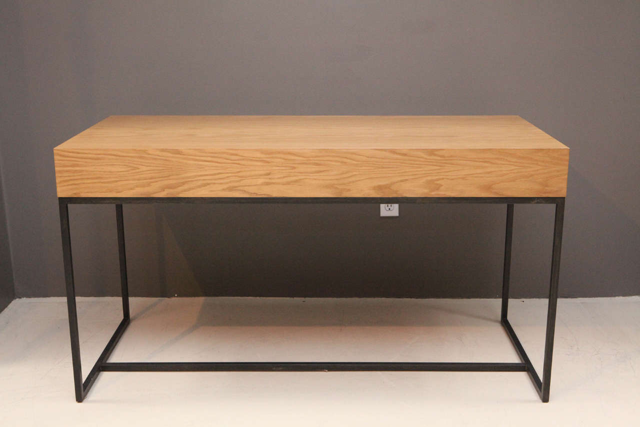 Mid-Century Modern Thin Frame Desk by Lawson-Fenning in Oiled Oak