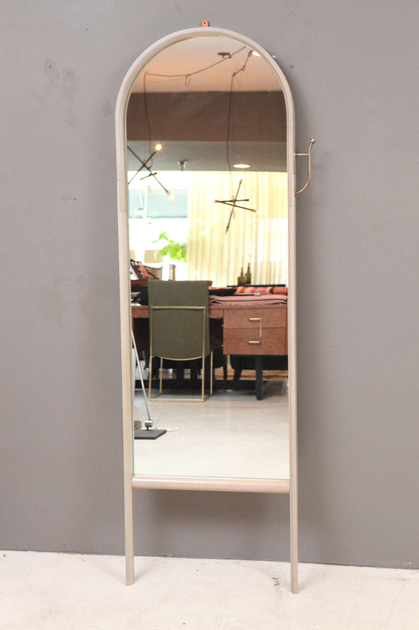 Paniolo floor mirror by O&G Studio in oyster stain on ashwood.