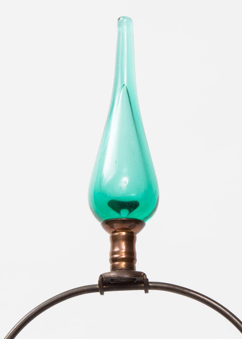 Mid-20th Century Pair of Blenko Glass Table Lamps