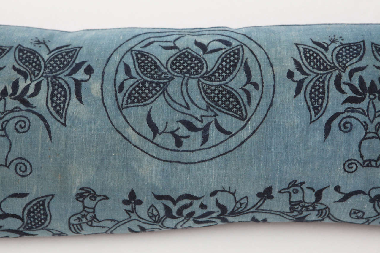 Chinese Indigo Embroidered Pillows 2