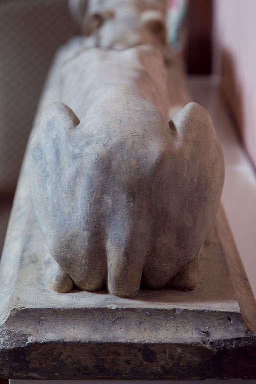Very Fine Early 19th-Century Coade Stone Hounds 3
