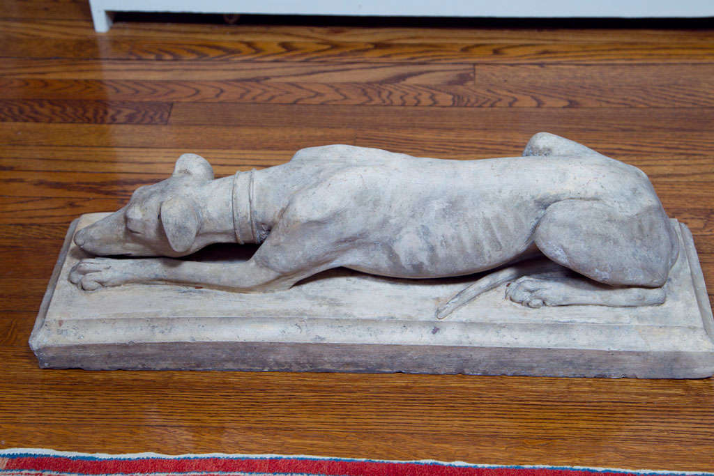 Very Fine Early 19th-Century Coade Stone Hounds 4