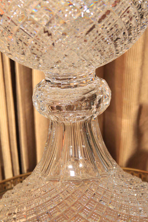 Waterford Salmon motif leaded crystal vase 3