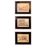 Used Set of 3 mail horse coach prints by James Pollard.
