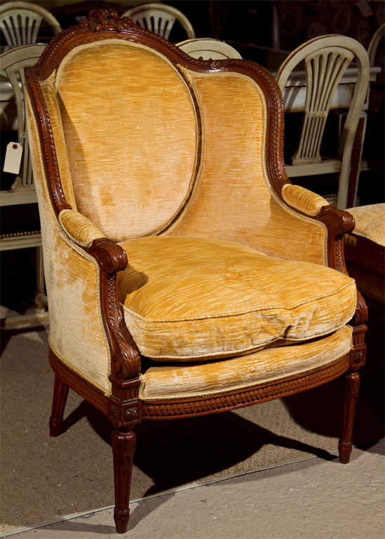 Wood French Louis XVI Style Chair Duchesse Brisee