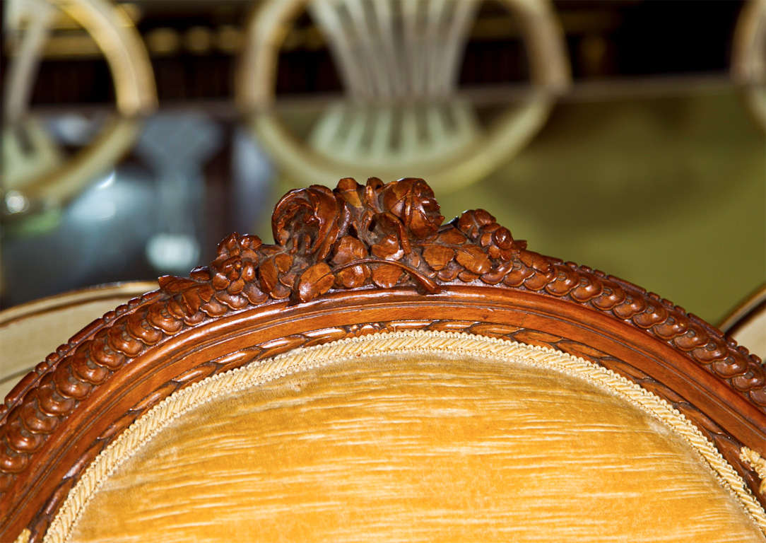 French Louis XVI Style Chair Duchesse Brisee 2
