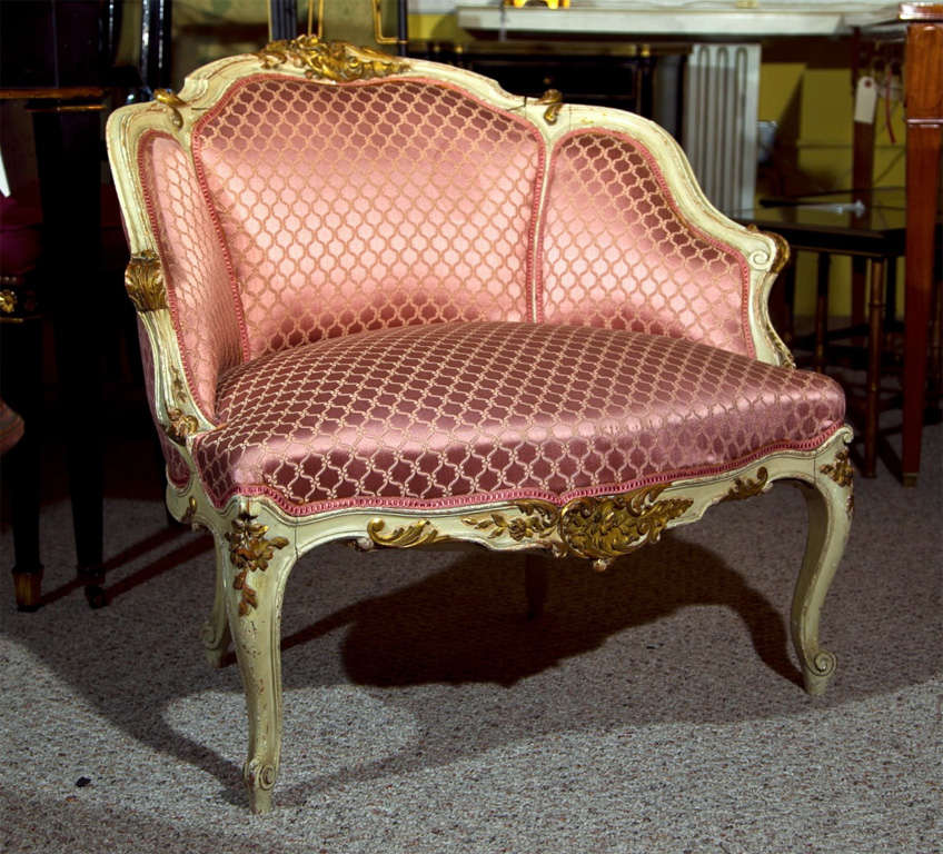 Wood French Louis XV Style Lady's Chair