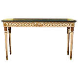 French Marble Top Console Table by Jansen