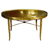 Gilt Bronze Glass Top Tea Table attri. to Jansen
