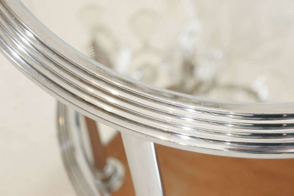 Chrome and Mirror Round Table
