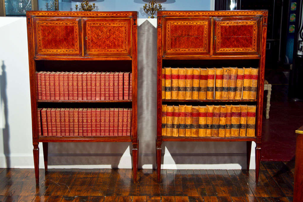 Pair 19th c. Bookcase/ Cabinets