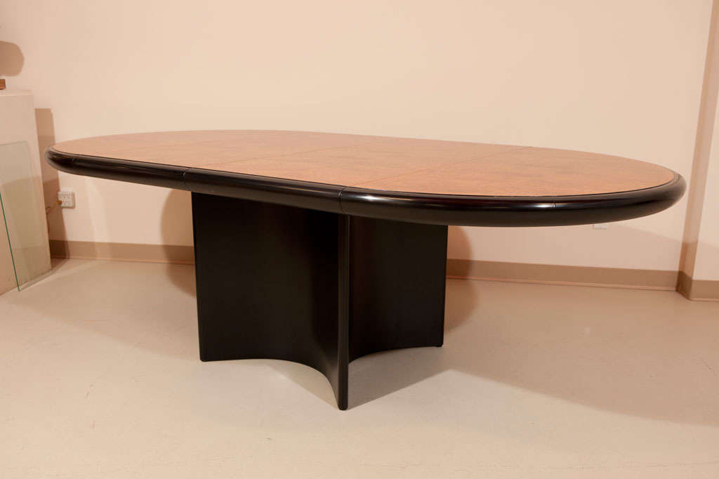 Burl wood dining table by Vladimir Kagan