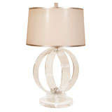 Monumental lucite orbital table lamp