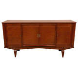 Mahogany French Art Deco sideboard in style of Jules Leleu