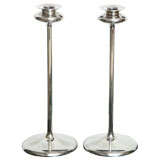 Pair Of Sterling Silver Candlesticks