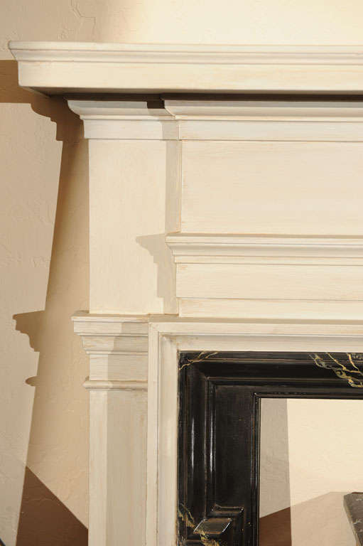 American Painted and Faux-Marble Fireplace Surround 2